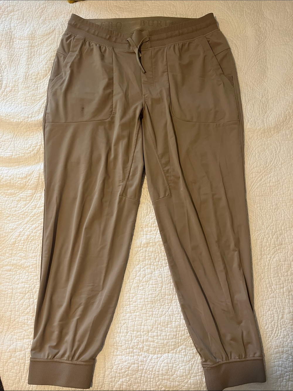 BURLEBO Men's Drawstring Joggers - Taupe Brown